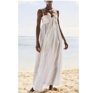 Three Graces White Cotton “Adele” Dress. Size 14 UK (10 U.S.)